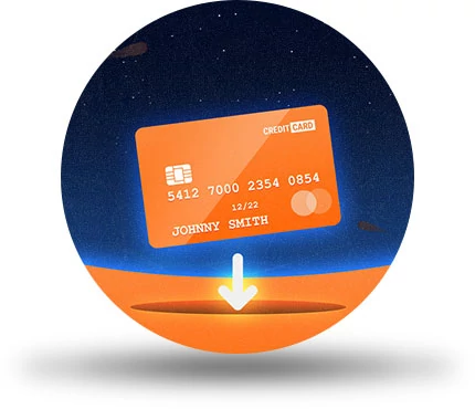 Bubble credit-card deposit